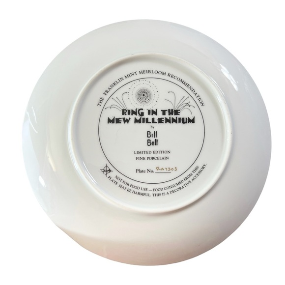 Franklin Mint Heirloom Bill Bell Ring In The Mew Millennium Collector Plate - Picture 7 of 12